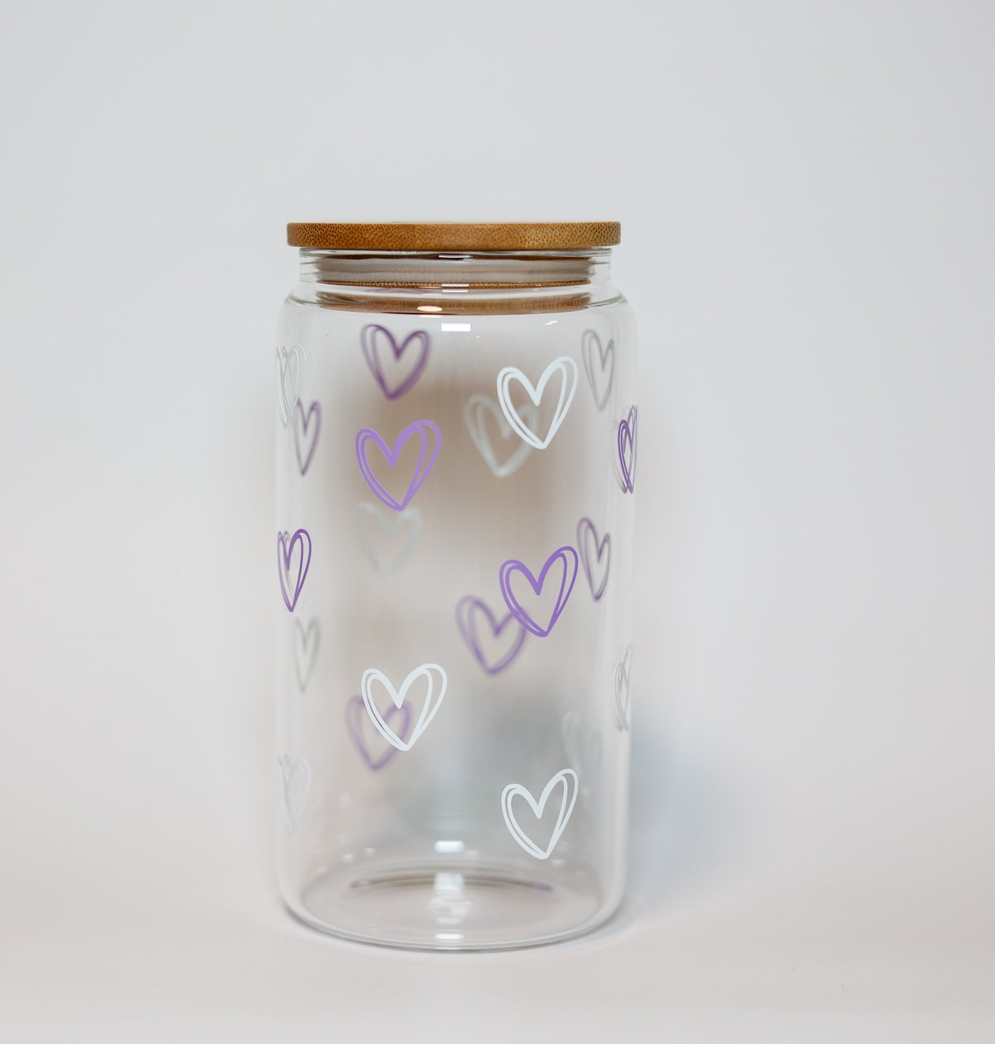 Verre  purple heart 16 OZ\ Couvercle & paille incluse