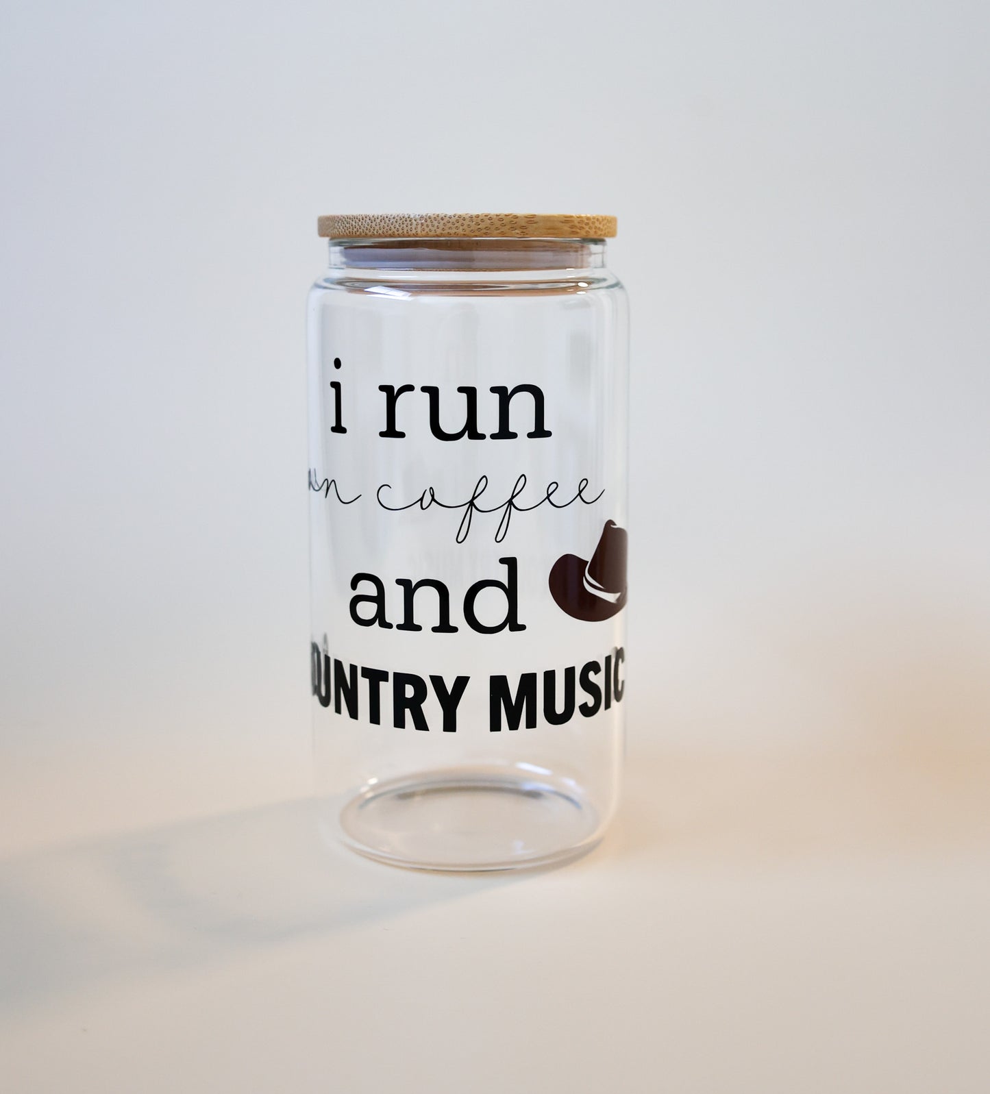 Verre Country music 16 OZ\ Couvercle et paille inclus